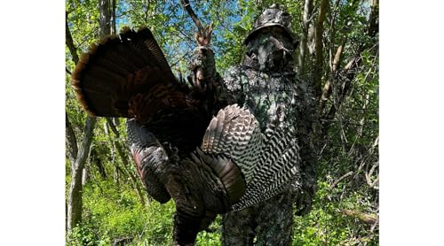 QuikCamo Realtree & Mossy Oak 3D Leafy Camo Face Mask Bucket Hat for Men Deer Duck and Turkey Hunting (Fully Adjustable OSFM)