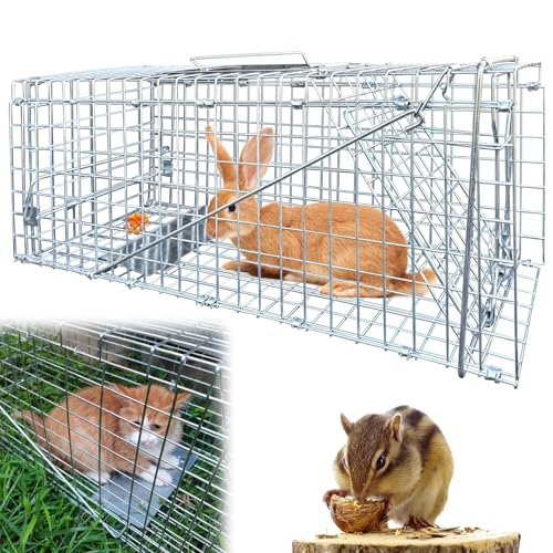 Large Live Animal Trap for Fox,42.5" X15 X17 Extra Large Animal Trap, Live Animal Traps cage for Raccoons Heavy Duty,Fox Traps for Trapping,Coyotes,Humane Catch and Release