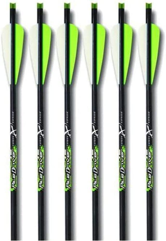 Carbon Express PileDriver Fletched Carbon Crossbolt with 4-Inch Vanes, 6-Pack
