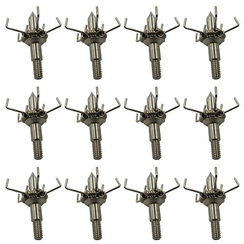 Judo Arrow Head Broadheads 100 Grain Paw Points 4mm Screw for Hunting Tip + 1 pcs Black Broadhead Case Plastic Portable Case for Arrowheads
