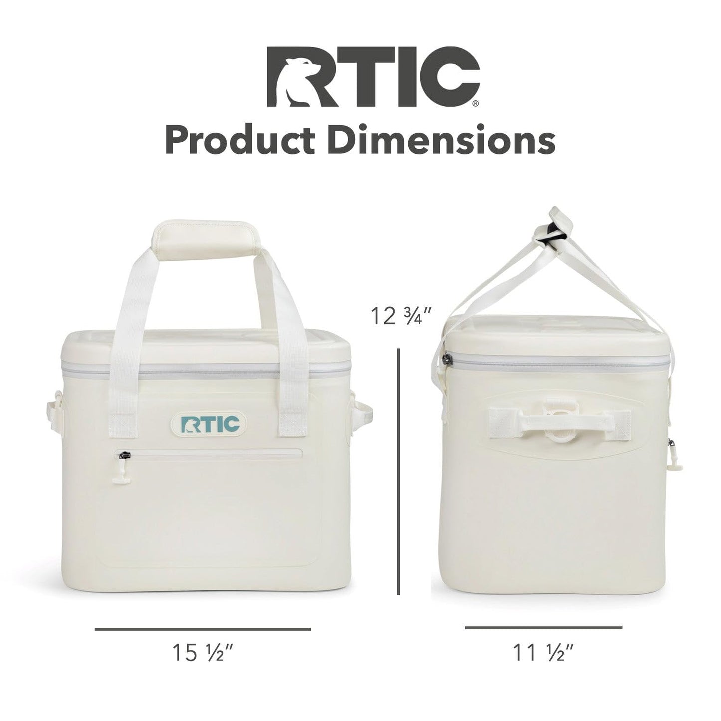 RTIC Ultra-Tough Soft Cooler 30 Can, Insulated Bag Portable Ice Chest Box for Lunch, Beach, Drink, Beverage, Travel, Camping, Picnic, Car, Trips, Floating Cooler Leak-Proof with Zipper