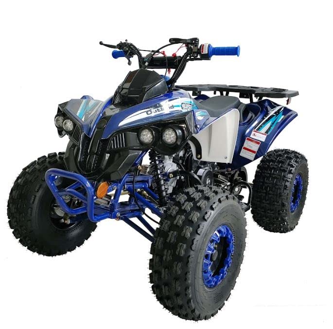 HHH ATV 125cc Vitacci ATV Quad Youth Utility Style ATV 125cc ATV Fully Automatic with Reverse Gas ATV 4 Wheeler ATVs Quads Big 19/18 inch Tires (Orange)