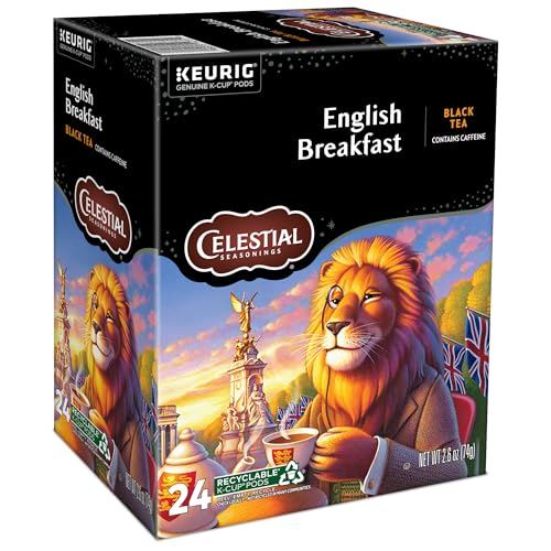 Celestial Seasonings English Breakfast Black Tea, Single-Serve Keurig K-Cup Pods, 96 Count