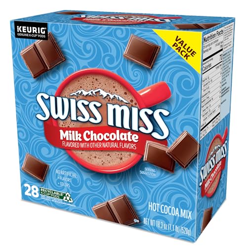 Swiss Miss Milk Chocolate Hot Cocoa, Single-Serve Keurig K-Cup Pods, Hot Chocolate, 44 Count