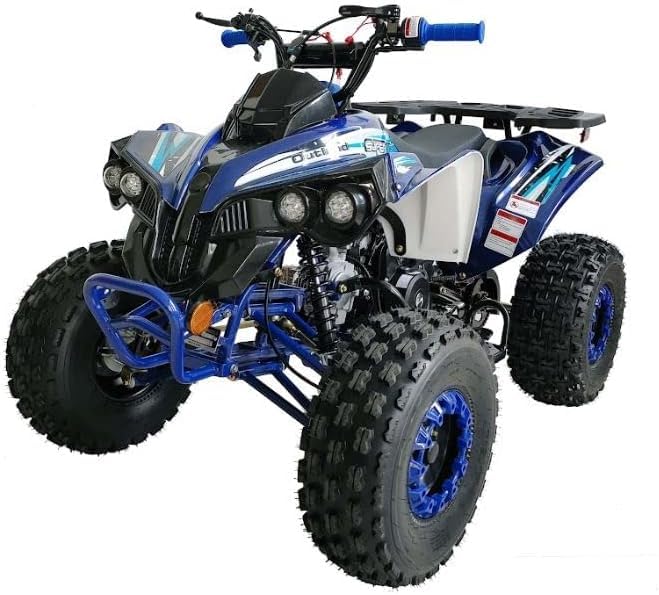 HHH ATV 125cc Vitacci ATV Quad Youth Utility Style ATV 125cc ATV Fully Automatic with Reverse Gas ATV 4 Wheeler ATVs Quads Big 19/18 inch Tires (Orange)