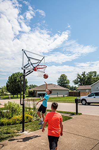 Silverback NXT 54" In-Ground Basketball Hoop with Adjustable-Height Backboard and QuickPlay Design , Black