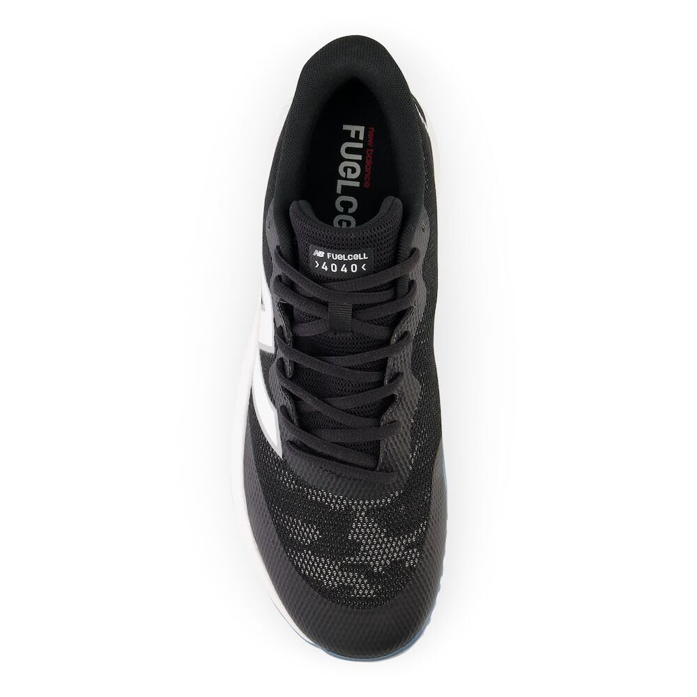 New Balance Unisex FuelCell 4040v7 Turf-Trainer Baseball Shoe, Black/Optic White, 5.5 US Men