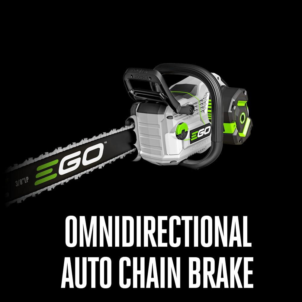 EGO POWER+ Chain Saw, 16” Battery Powered Chainsaw, Electric Cordless, Includes 56V 2.5Ah Battery and Charger – CS1611