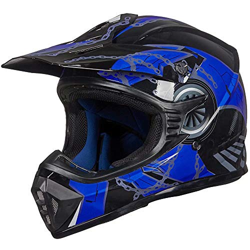 ILM Adult Dirt Bike Helmets Motocross ATV Dirtbike BMX MX Offroad Full Face Motorcycle Helmet, DOT Approved Model 128S (Matte Black, Adult-Medium)