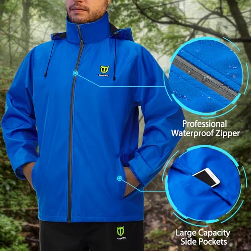 TIDEWE Rain Suit, Waterproof Breathable Lightweight 2 Pieces Rainwear