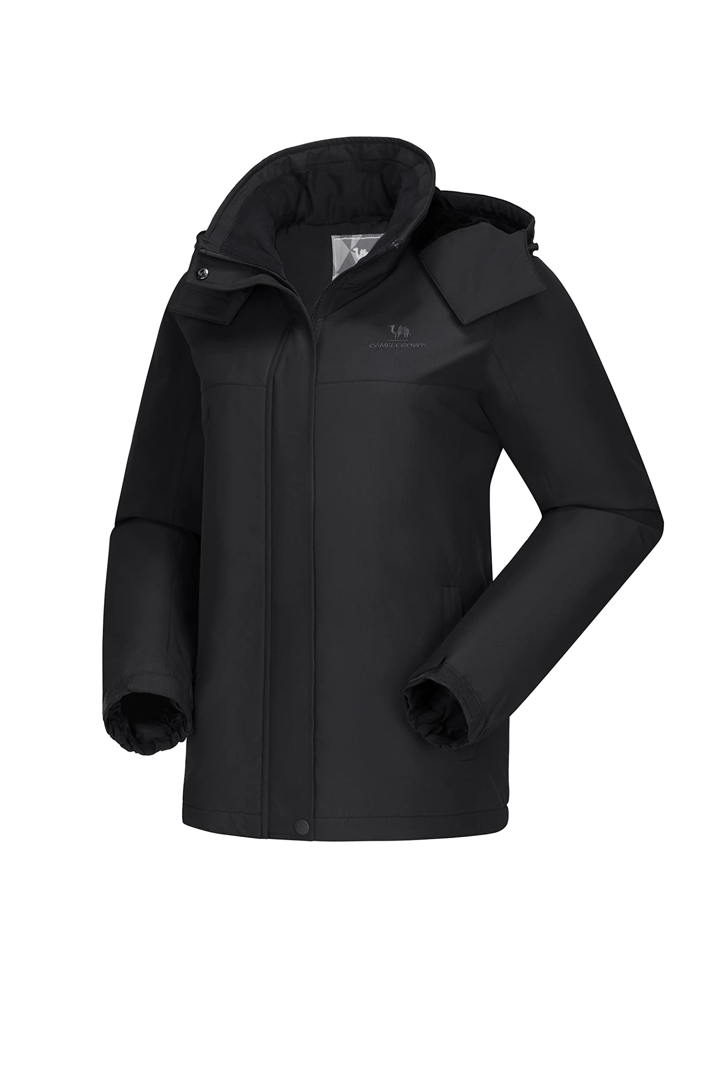 CAMEL CROWN Women's Ski Jacket Thicken Winter Snow Coat Warm Fleece Mountain Waterproof Female Jacket Hooded Windbreaker