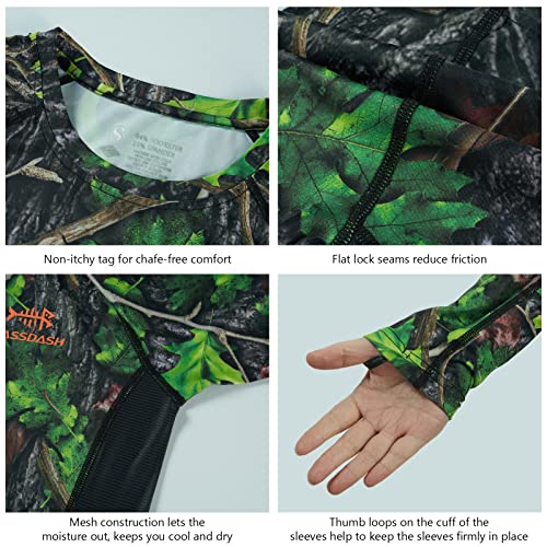 BASSDASH Women’s Camo Hunting Shirt Long Sleeve UPF 50+ Sun Protection Performance Tee Fishing Hiking
