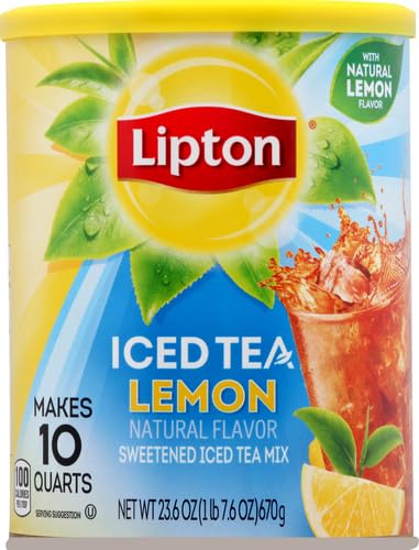 Lipton Lemon Iced Tea Mix, Sweetened, Makes 10 Quarts