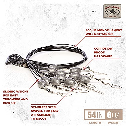 Rig'Em Right Waterfowl Original Pre-Rigged Duck Hunting Decoy Anchors