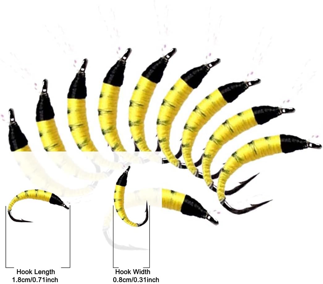 Fly Fishing Flies Kit, 50/114Pcs Handmade Fly Fishing Gear with Dry/Wet Flies, Streamers, Fly Assortment Trout Bass Fishing with Fly Box (114Pcs/Set-11 Mixed Styles)