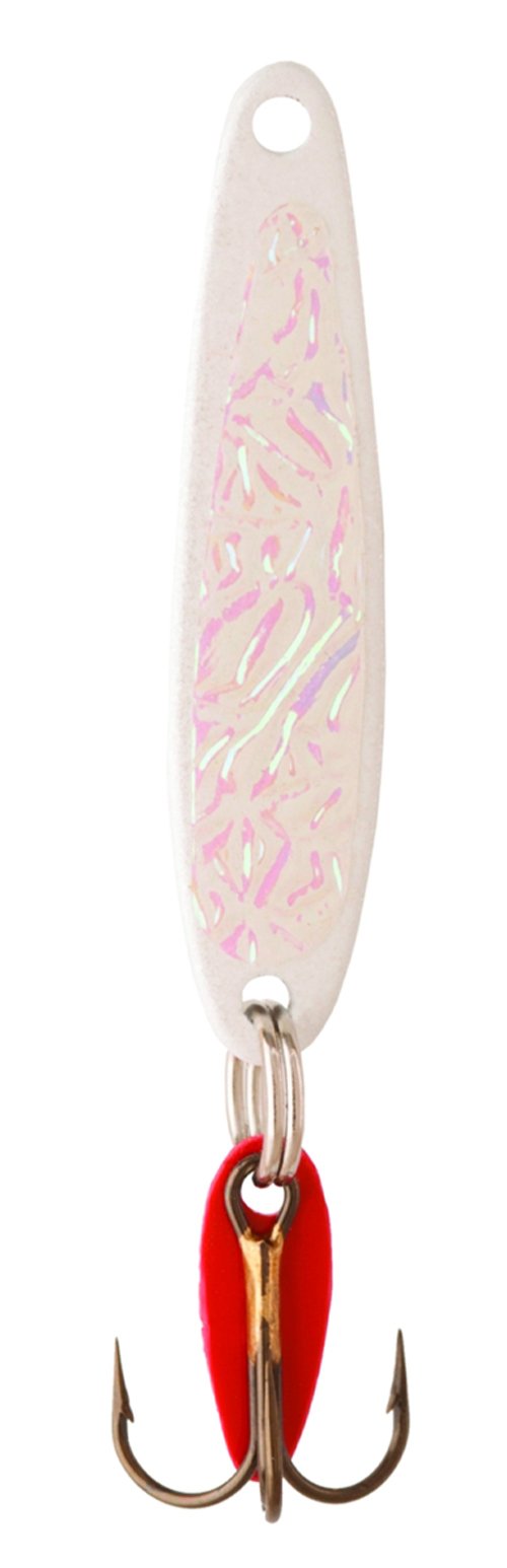 2-1/4-Inch Swedish Pimple Ice Fishing Hook, 1 Piece, White Pearl