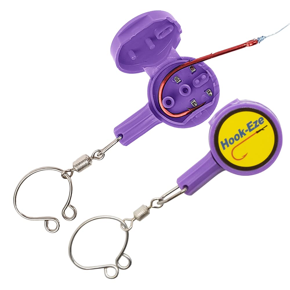 HOOK-EZE Fishing Knot Tying Tool | Protect from Fish Hooks | Tie Fishing Knots Easily | Cool Gadgets for Fishermen | Ice Fly Fishing | Fishing Accessories for Beginner Anglers | Nail Knot Tool