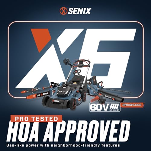 SENIX Chainsaw|60V 16" Battery Chainsaw|Brushless Electric Chainsaws|Cordless Chain Saw with 4Ah Battery & Charger|Garden Tool for Trees, Pruning, Branch Trimming, Best Gifts for Man, CSX6-M