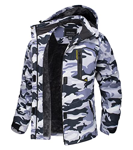 TACVASEN Women's Winter Jacket Waterproof Ski Jacket Hooded Fleece Lined Warm Snow Coat Mountain Windproof Rain Windbreaker