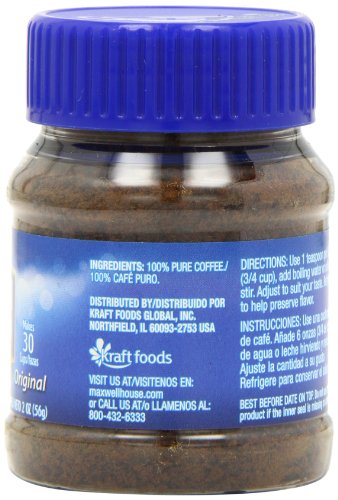 Maxwell House Original Roast Instant Coffee, 8 oz Jar