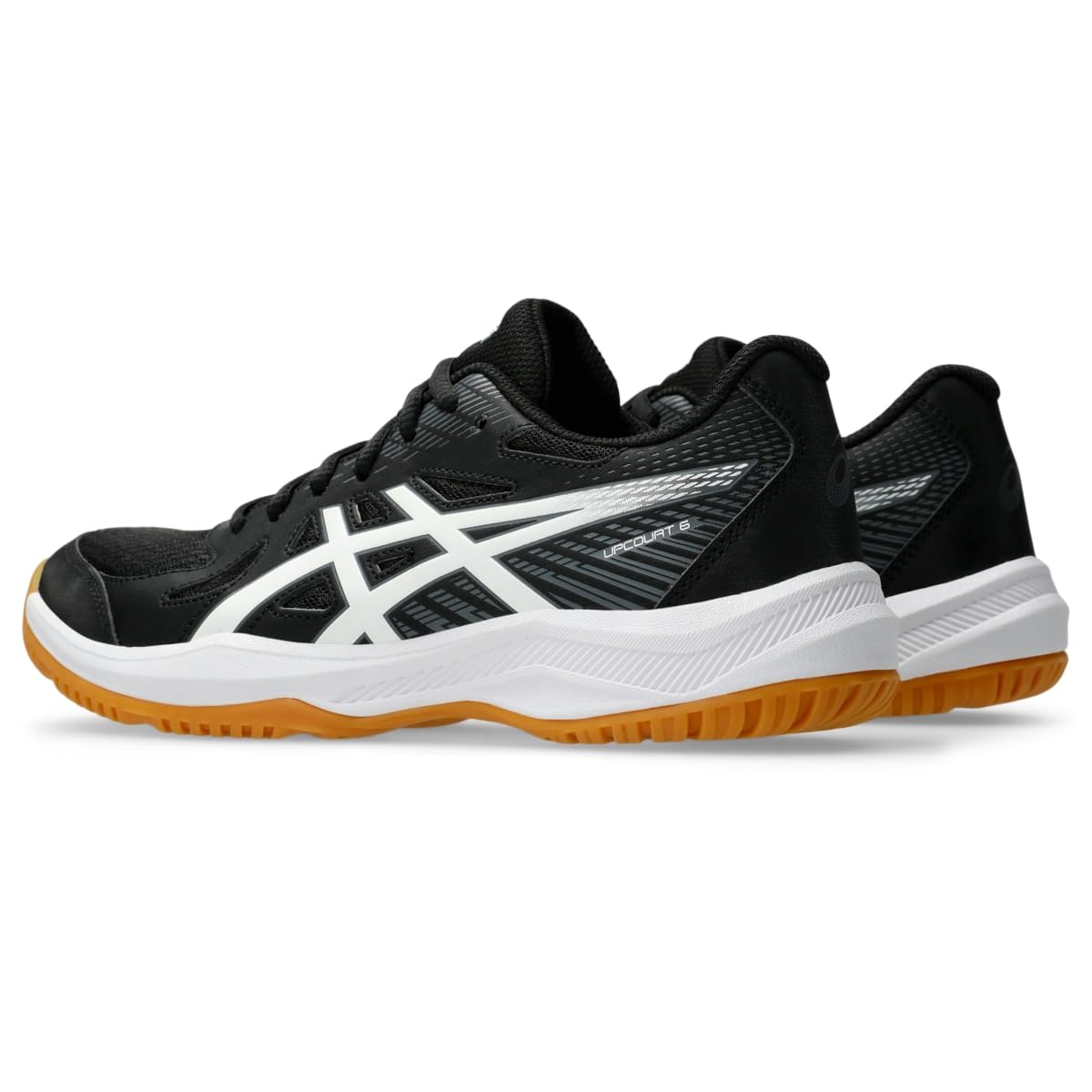 ASICS Women's Upcourt 6 Volleyball Shoes, 8, Black/White