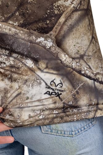 Realtree Women's Camo UV Protection Shirts and Hoodies Long Sleeve for Hunting, Fishing, Running and Hiking