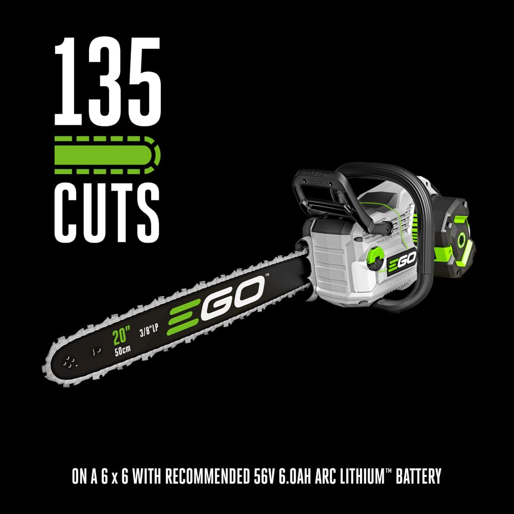EGO POWER+ Chain Saw, 16” Battery Powered Chainsaw, Electric Cordless, Includes 56V 2.5Ah Battery and Charger – CS1611