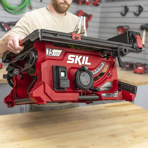 SKIL 15 Amp 10 Inch Portable Jobsite Table Saw with Folding Stand- TS6307-00