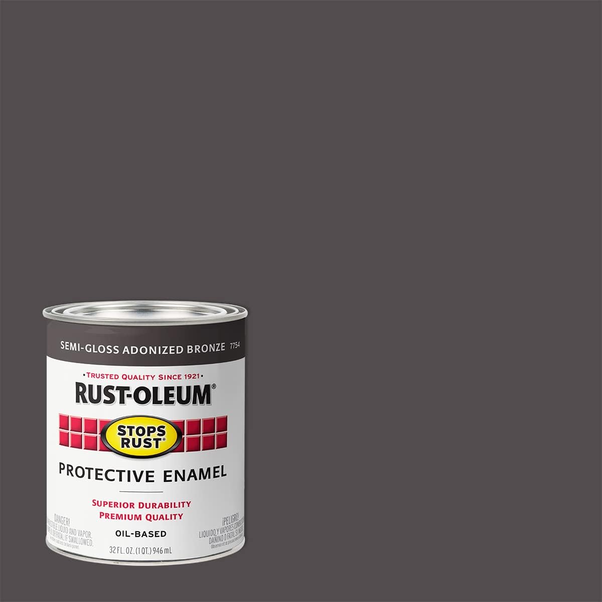 Rust-Oleum 7779502 Stops Rust Brush On Paint, Quart, Gloss Black, 32 Fl Oz (Pack of 1)