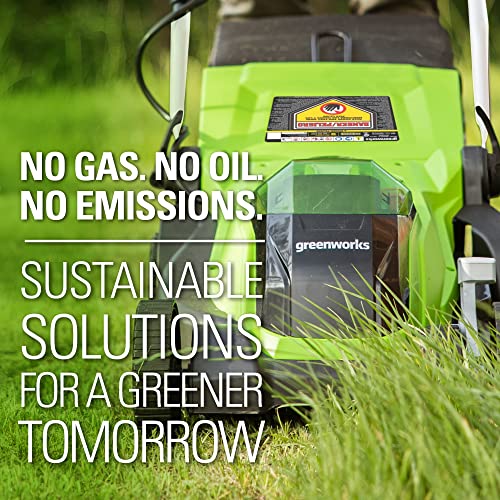 Greenworks 40V 14” Brushless (Push) Cordless Lawn Mower, 4.0Ah Battery and Charger