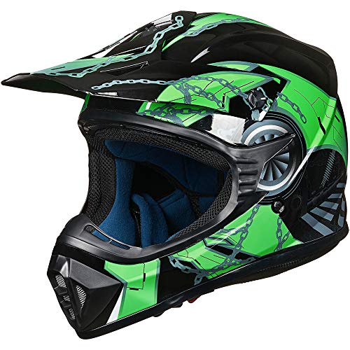 ILM Adult Dirt Bike Helmets Motocross ATV Dirtbike BMX MX Offroad Full Face Motorcycle Helmet, DOT Approved Model 128S (Matte Black, Adult-Medium)