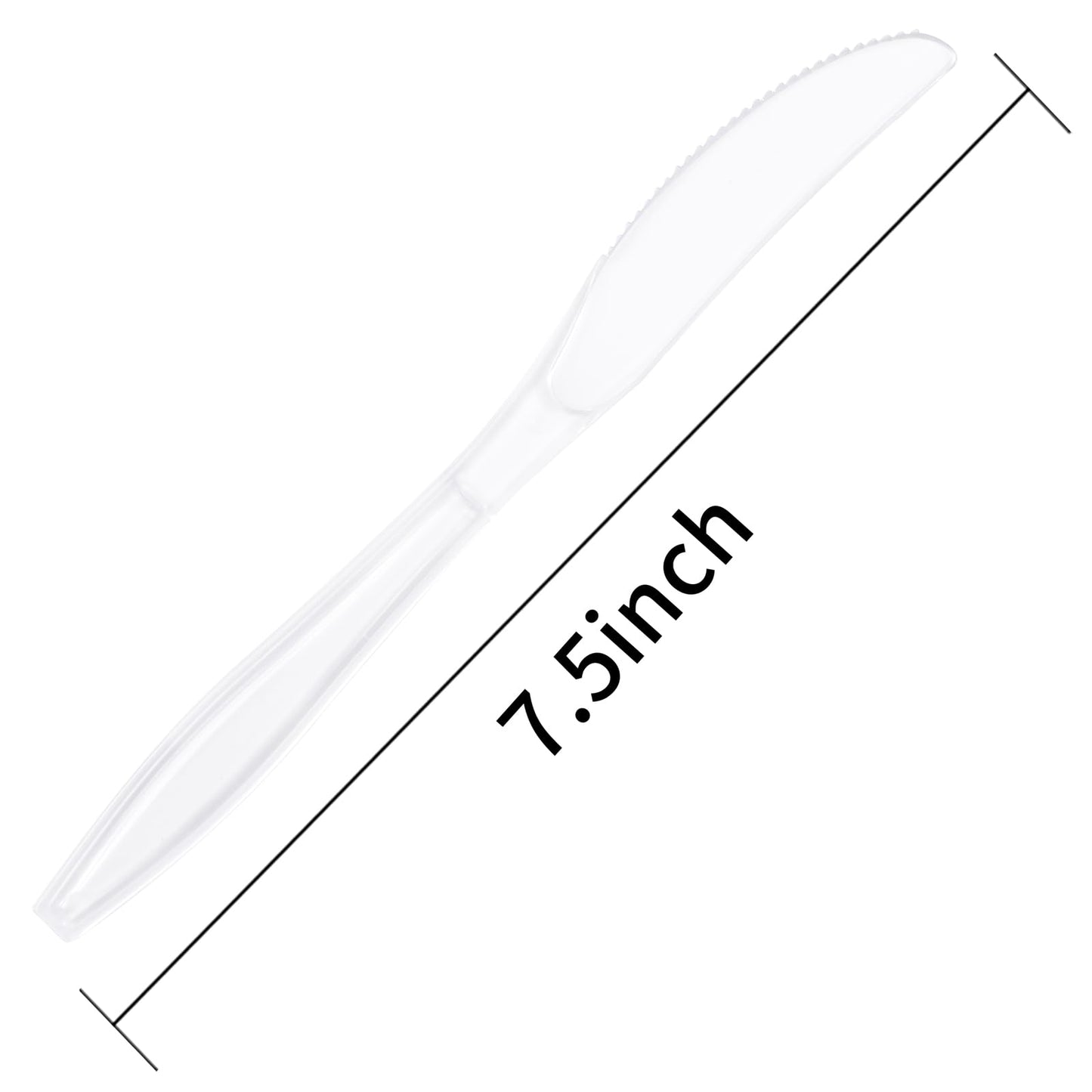 Liacere 360PCS Clear Plastic Knives Disposable - Heavy DutyBPA-Free - Heat Resistant, Solid and Durable Disposable Knives Bulk, Premium Plastic Knives Heavy Duty for Party Supply