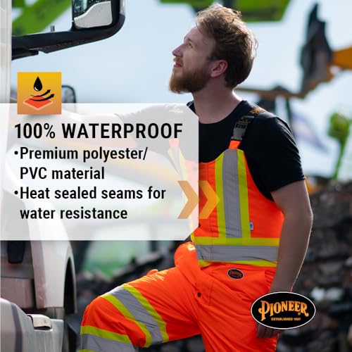 Pioneer Hi Vis Lightweight Waterproof Safety Rain Suit - Reflective Work Rain Gear for Men and Women