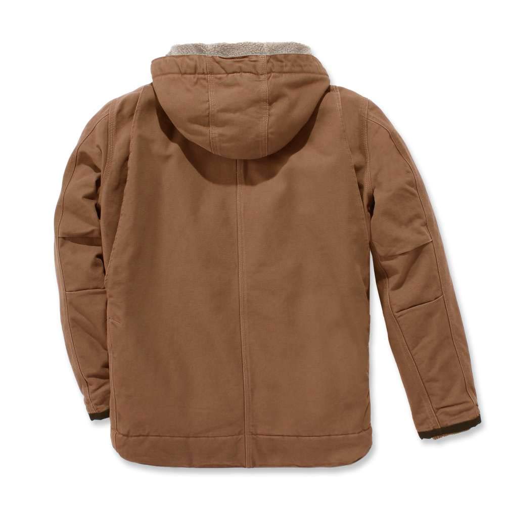 Carhartt Men's Relaxed Fit Washed Duck Sherpa-Lined Utility Jacket