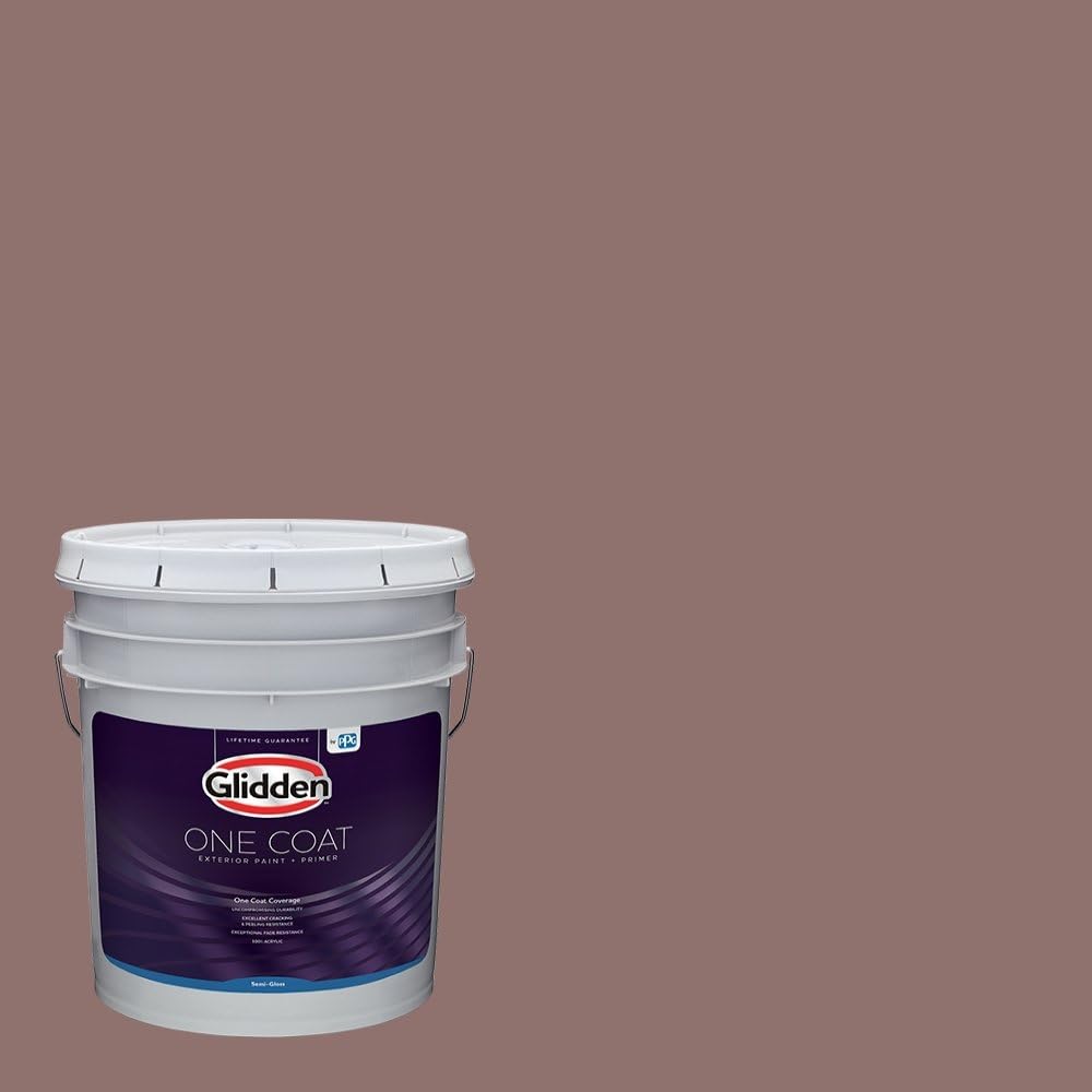 Glidden Exterior Paint + Primer: Pink/Ballet Slipper, One Coat, Semi-Gloss, 1-Gallon