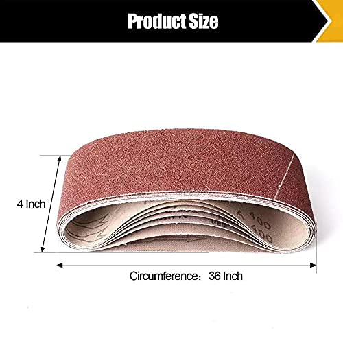 3×18 Inch Belt Sander Sanding Belt, 21 Pack Belt Sander Paper 40/60/80/120/180/240/400 Grits Assortment Aluminum Oxide Sanding Belts for Belt Sander Knife Sharpening Wood Metal Polishing