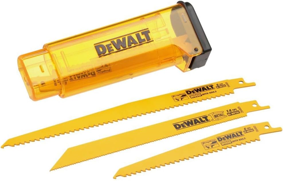 DEWALT Reciprocating Saw Blades, 10 Piece Combination Set, Various Sizes (DW4898)