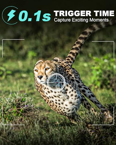 KJK Trail Camera 36MP 2.7K, Mini Game Camera with Night Vision 0.1s Trigger Time Motion Activated 130°Wide-Angle, Waterproof Trail Cam with 2.0” HD TFT Screen, Hunting Camera for Wildlife Monitoring