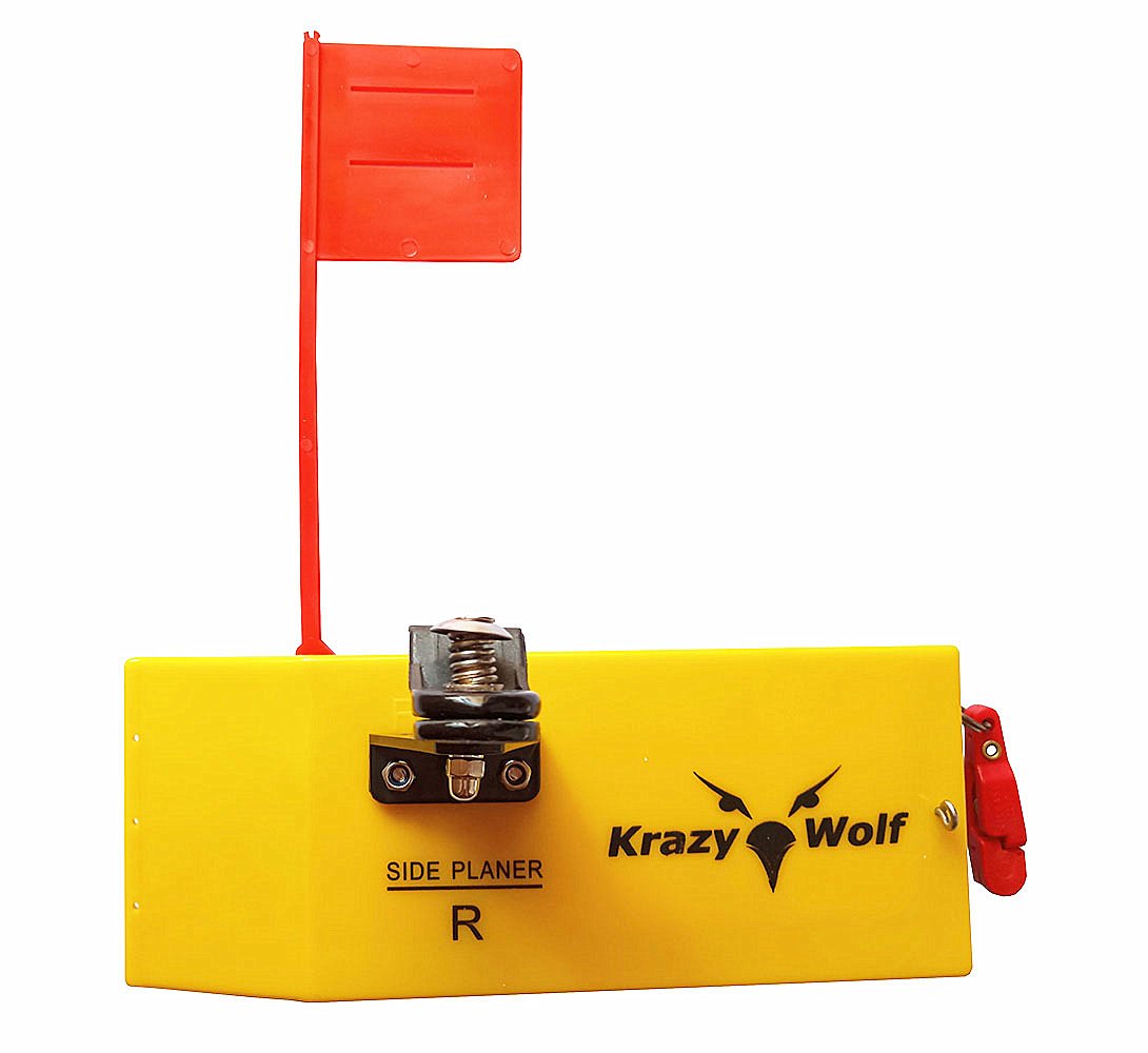 Planer Board (P007,P009),Includes Spring Flag System,Left&Right L8 xW3,L10 Xw3.5,Pair,Yellow