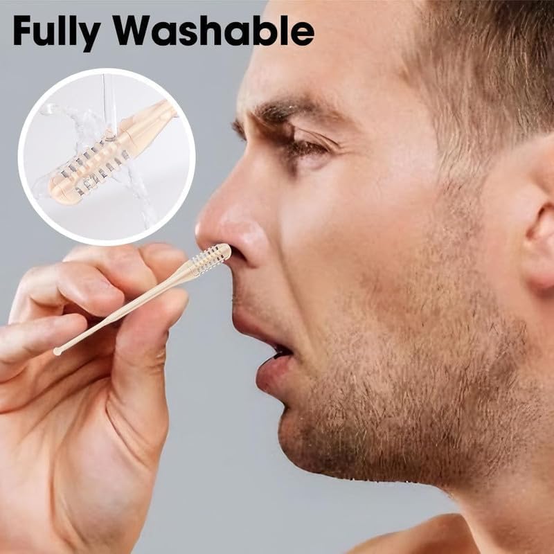2-in-1 Nasal Hair Cutter, 2025 Upgrade Double Sided Nose Hair Knife, Portable Nostril Hair Remover Tool, 360° Nose Hair Trimme & Ear Picker for Women and Men (#1, 4pcs)