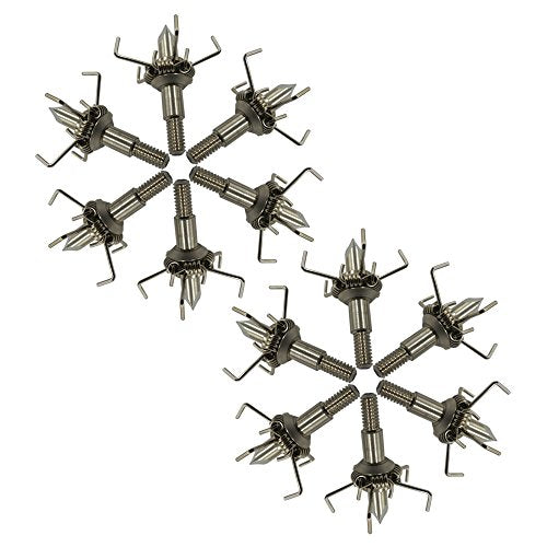 Judo Arrow Head Broadheads 100 Grain Paw Points 4mm Screw for Hunting Tip + 1 pcs Black Broadhead Case Plastic Portable Case for Arrowheads