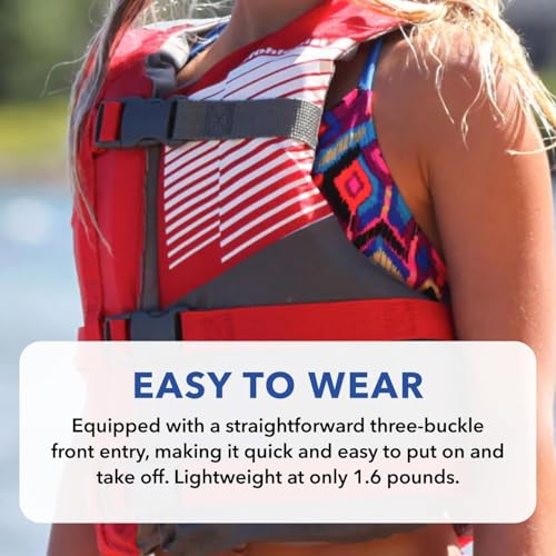 Stohlquist Universal Fit Adult Life Jacket PFD (2 and 4 Pack) Coast Guard Approved for Men and Women 90+ lbs, Lightweight Neoprene and Adjustable, Ideal for Boating, Kayaking & Water Sports