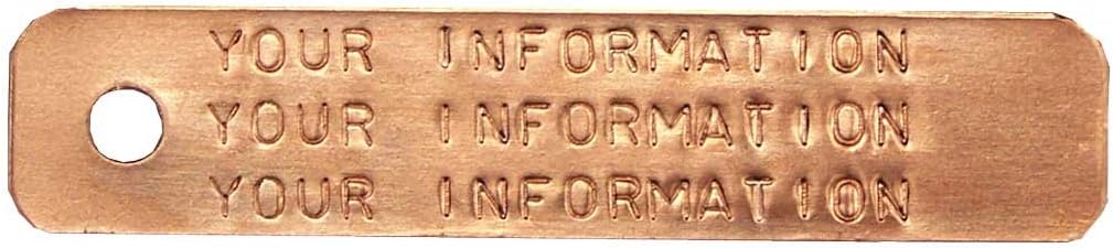 Custom Stamped Copper Trap Tags (150 Pack)