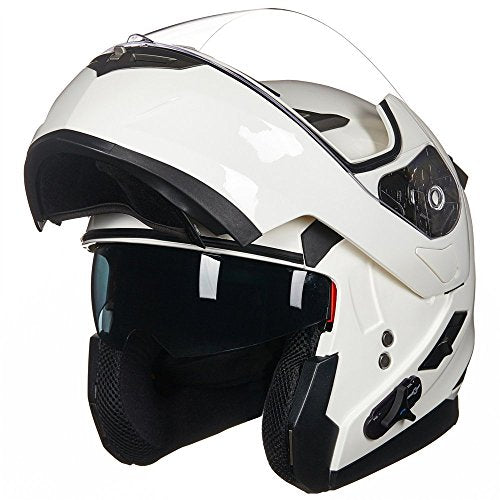 ILM Bluetooth Integrated Modular Flip up Full Face Motorcycle Helmet Sun Shield Mp3 Intercom Model 953/953 PRO