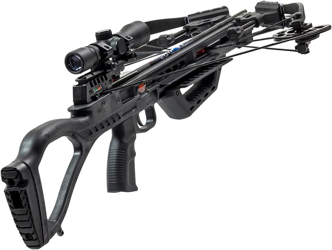 Killer Instinct Rush™ 400 Crossbow PRO Package with Crank Cocker. 400 FPS Ready to Hunt Crossbow Package