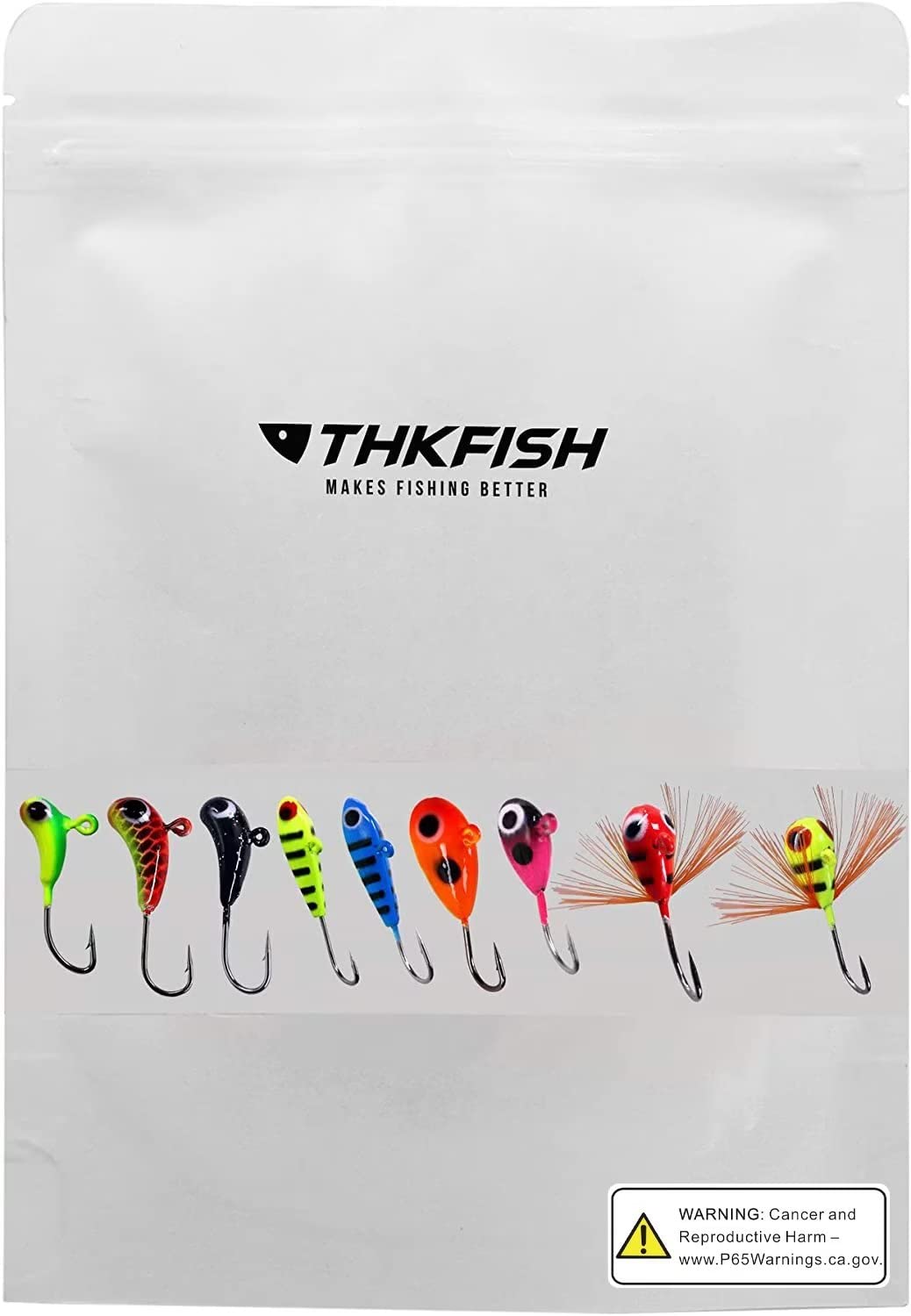 THKFISH Ice Fishing Jigs Kit, Jigs Heads for Ice Fishing Gear, Ice Fishing Lures for Panfish, Crappie, Walleye, Perch, Trout and Bluegill 18/40/70pcs