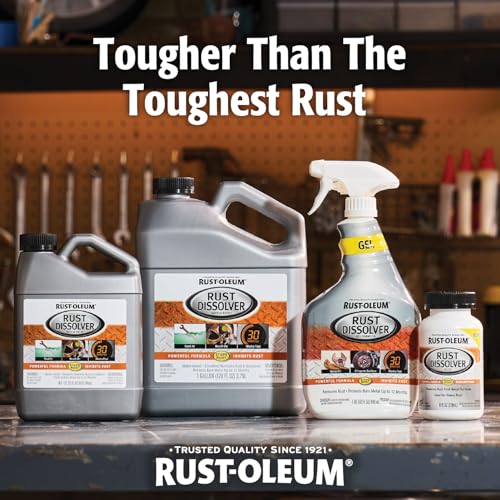 Rust-Oleum Rust Dissolver Trigger Spray Gel | Heavy-Duty Corrosion Remover for Metal Tools, Cars, Bikes, Grills, Bolts, Firearms & More | 32 oz