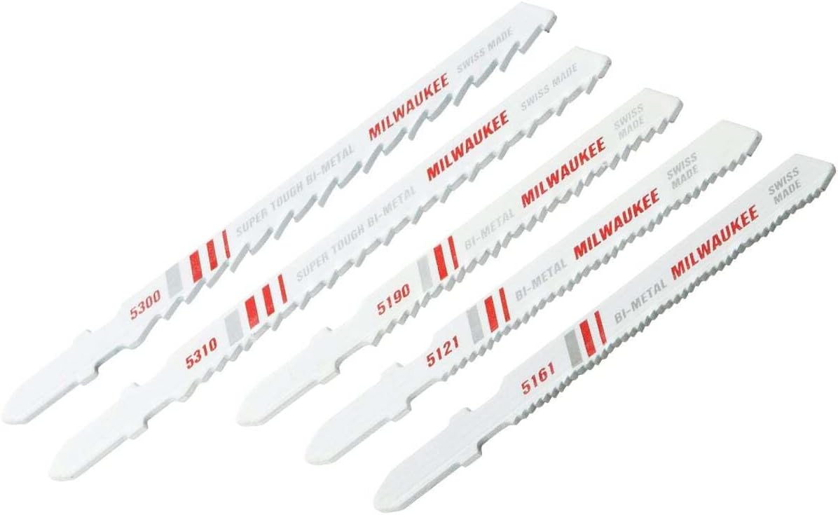 Milwaukee 49-22-1178 T-Shank Metal/Wood Cutting Jig Saw Blade Assortment, 5-Pack