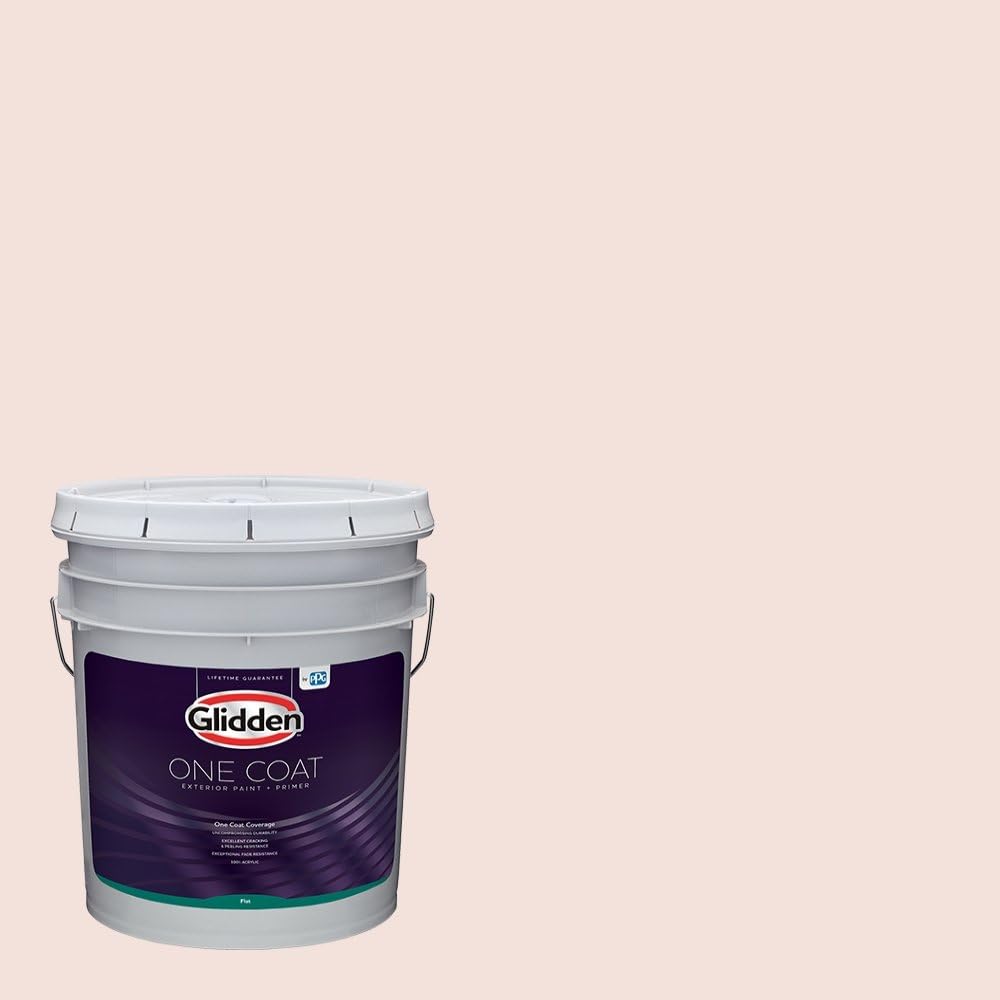 Glidden Exterior Paint + Primer: Pink/Ballet Slipper, One Coat, Semi-Gloss, 1-Gallon