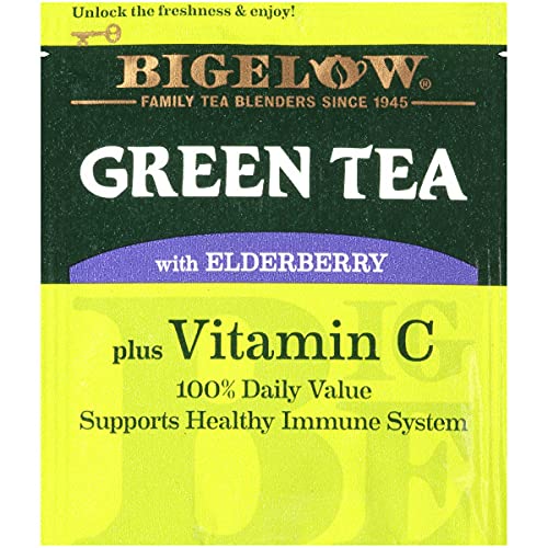 Bigelow Tea Green Tea Variety Pack, Classic Green Tea, Lemon, Pomegranate, Mint, Peach and Constant Comment Flavors, 20 Count Box (Pack of 6), 120 Total Tea Bags